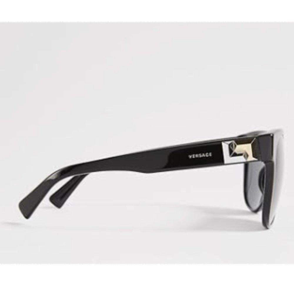 NEW Versace Jet Black Rock Iron VE 4346 Pilot Sunglasses GB1/87 (VSXX065) - Picture 3 of 4